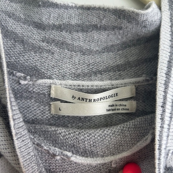 Anthropologie Lizzie Mock Neck Sweater Size L Zebra Print Pink Hem Accents - Picture 4 of 6